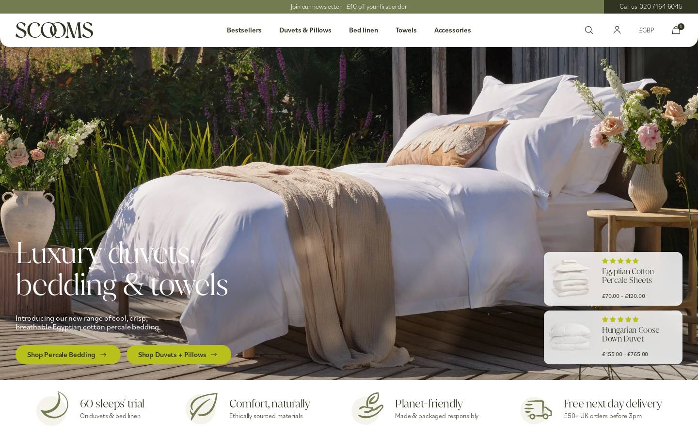 Scooms homepage screenshot