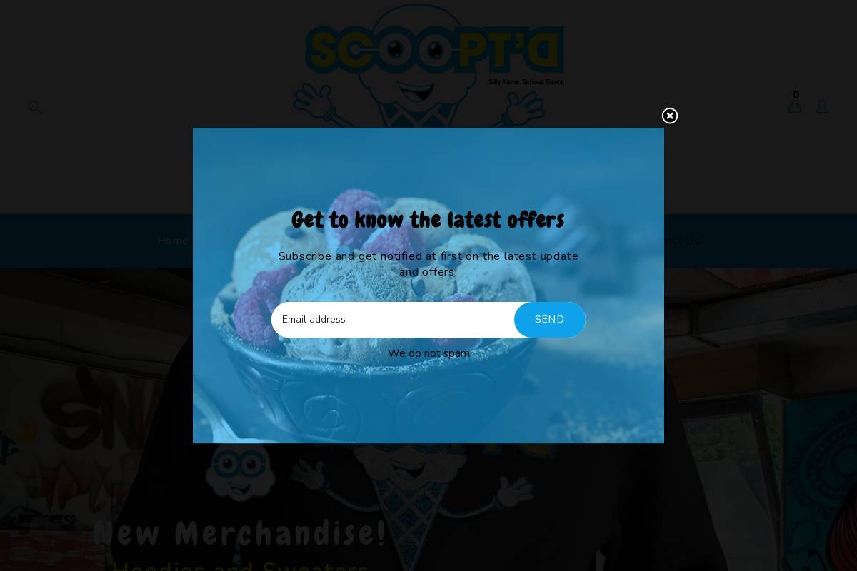 scooptdtreats.com homepage screenshot