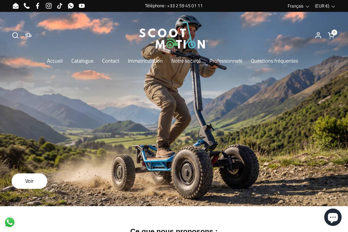 Scoot Motion homepage screenshot
