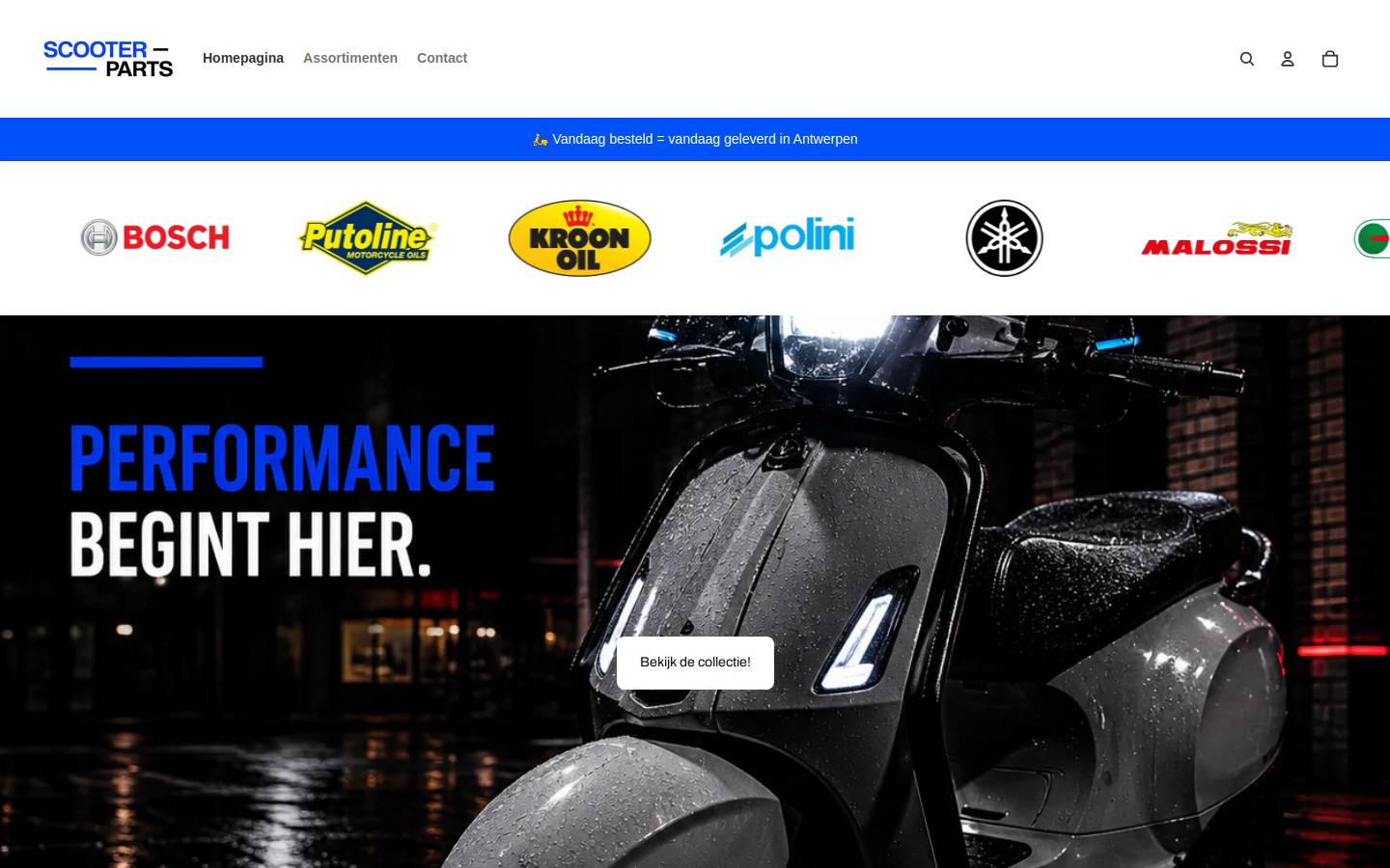 scooter-parts.com homepage screenshot