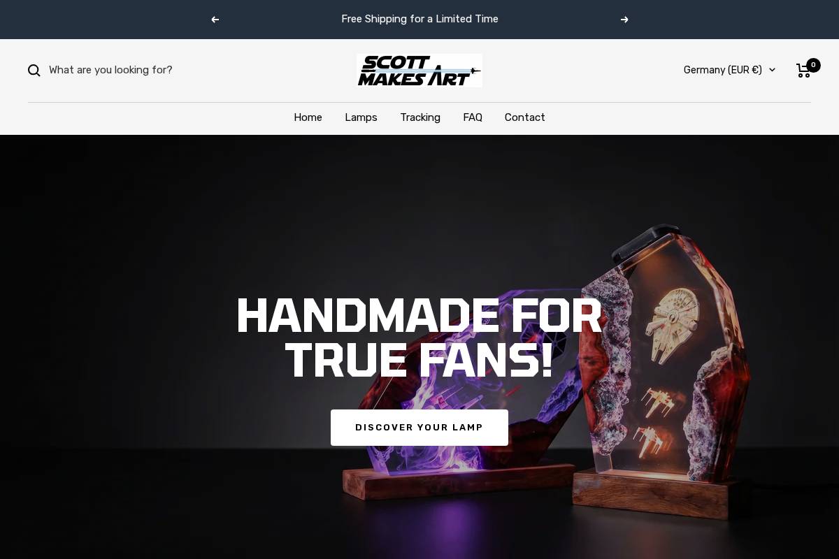 Scootmakesart homepage screenshot