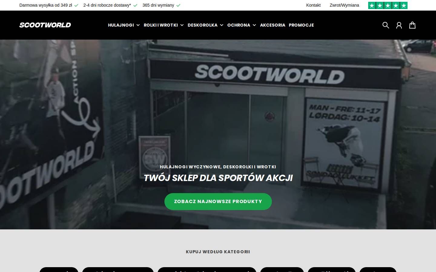 scootworld.pl homepage screenshot