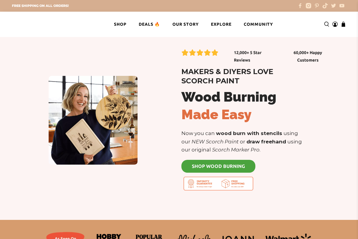 Scorch Marker homepage screenshot