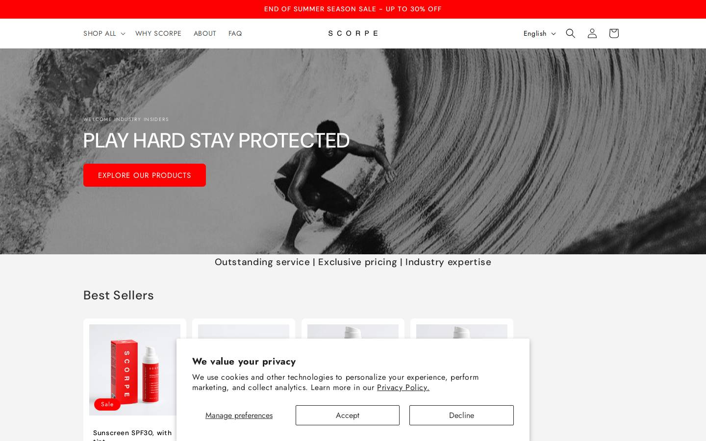 scorpe.co homepage screenshot