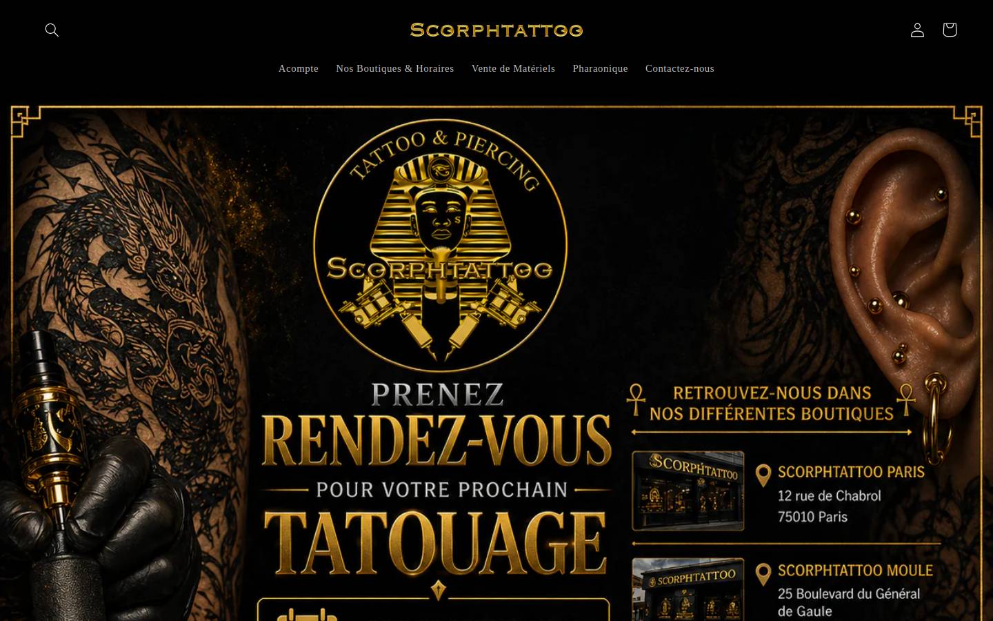 scorphtattoo.com homepage screenshot