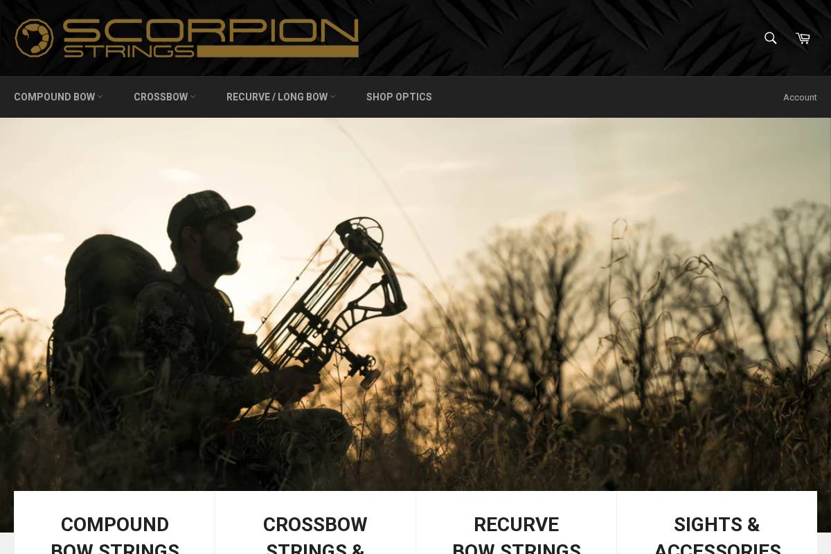 scorpionstrings.com homepage screenshot