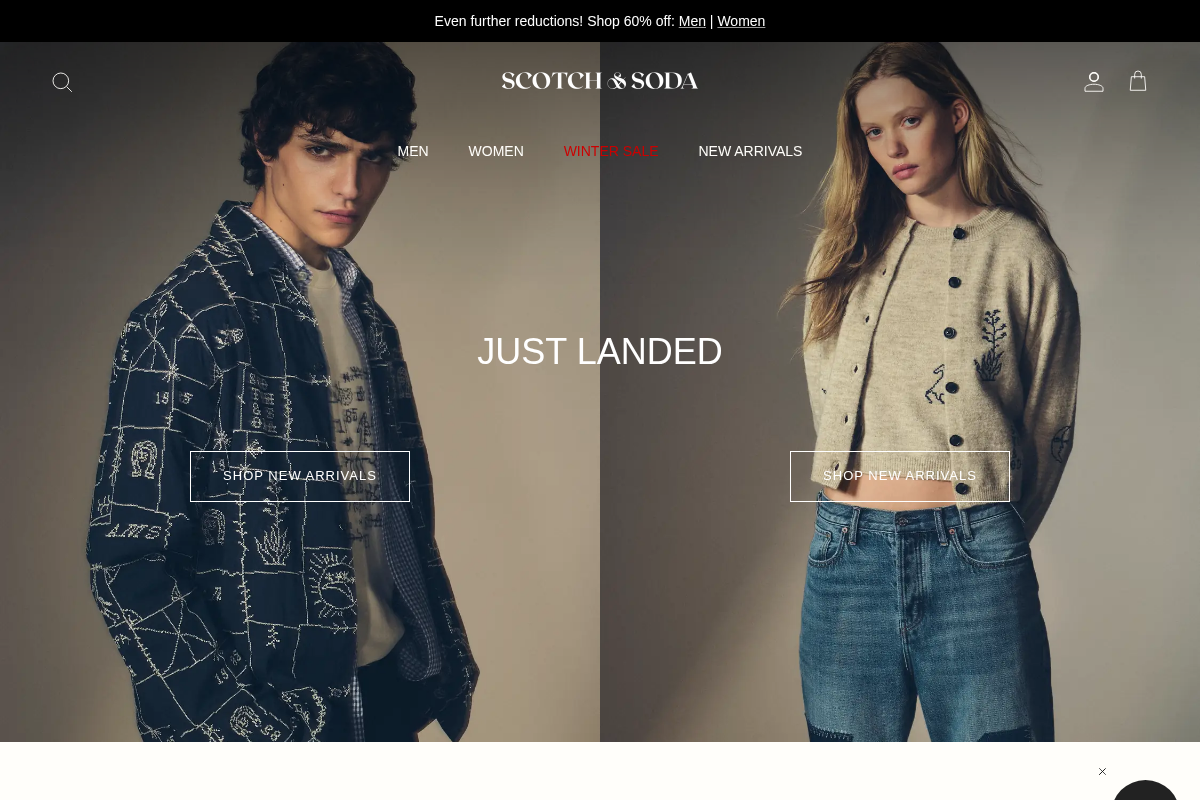 Scotch & Soda UK homepage screenshot
