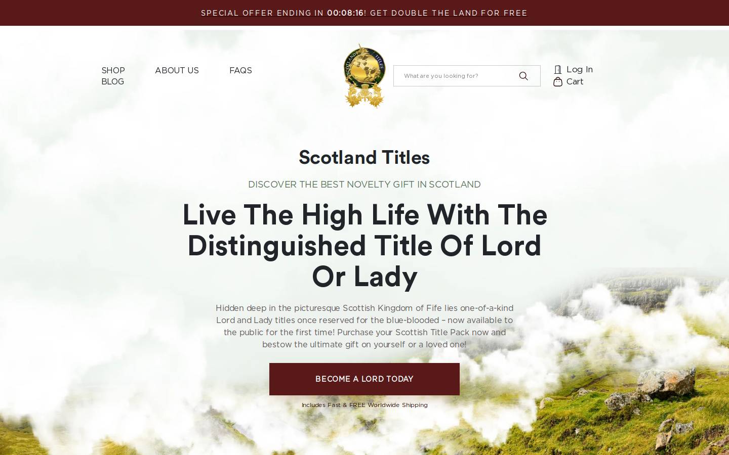 Laird Title homepage screenshot