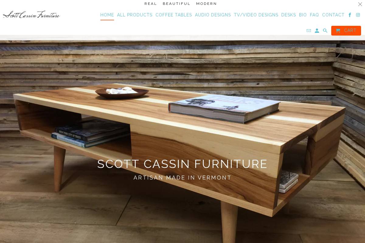 scottcassinfurniture.com homepage screenshot