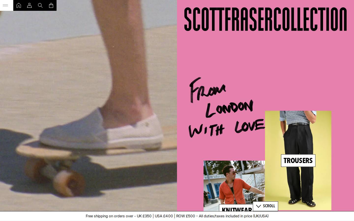 Scott Fraser Collection homepage screenshot