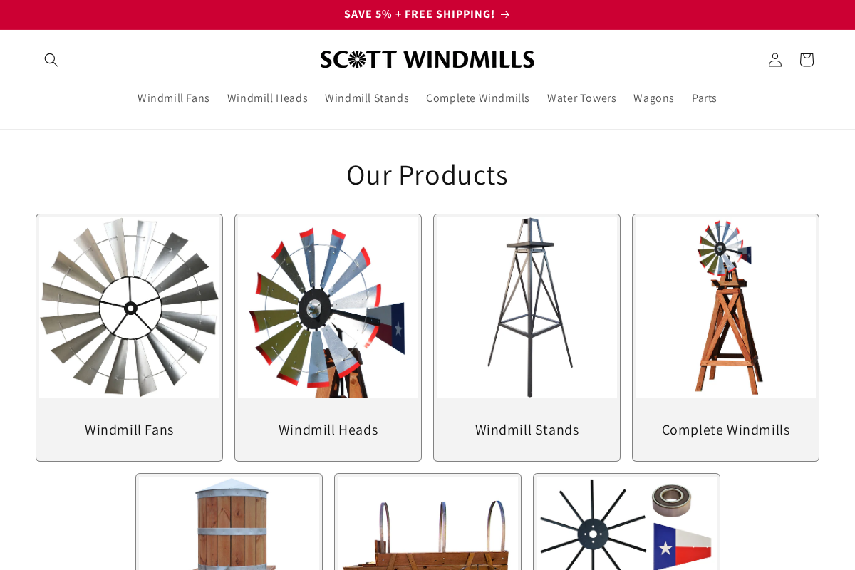 scottwindmills.com homepage screenshot