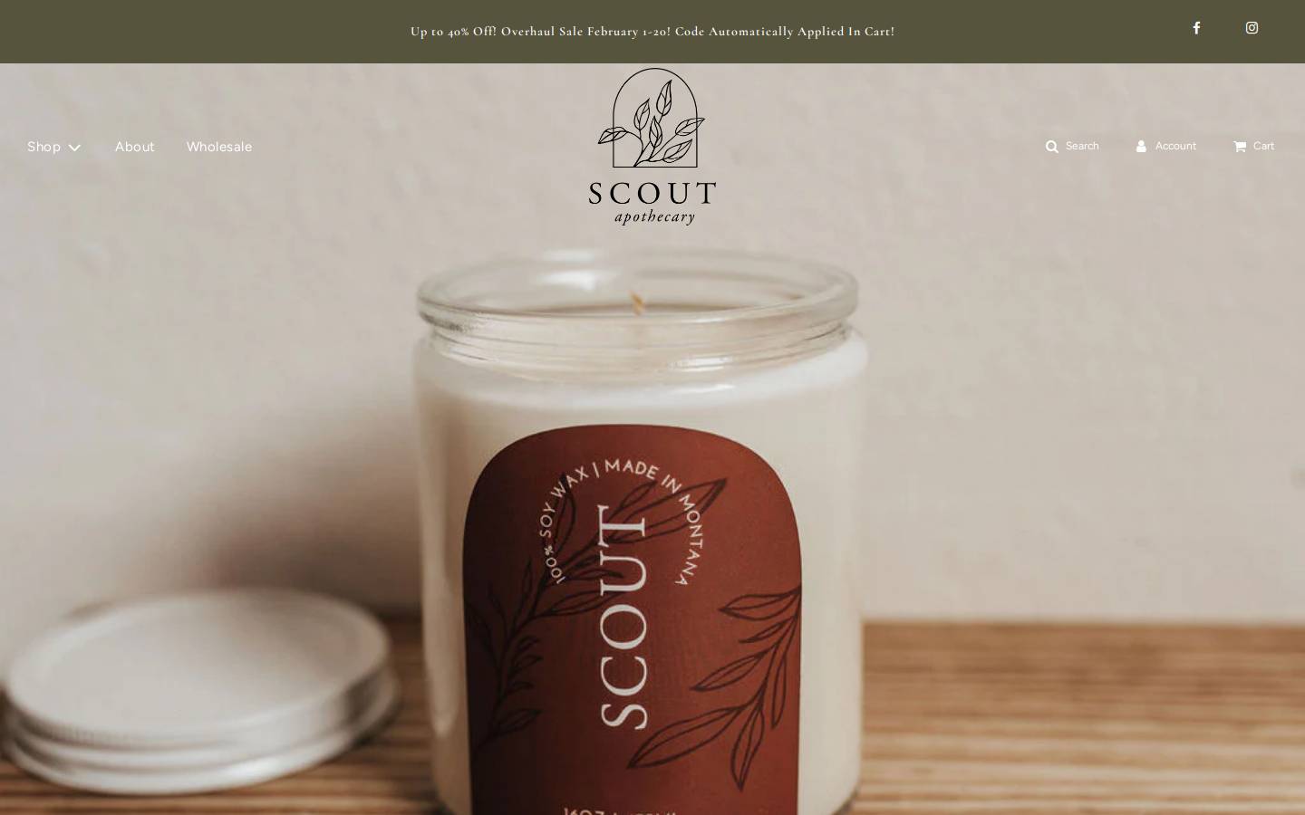 scoutapothecary.com homepage screenshot