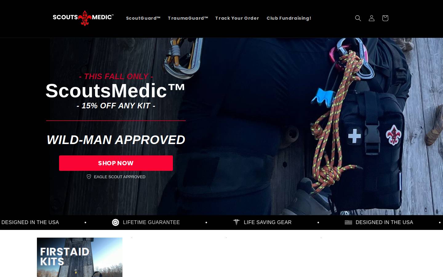 scoutsmedic.com homepage screenshot