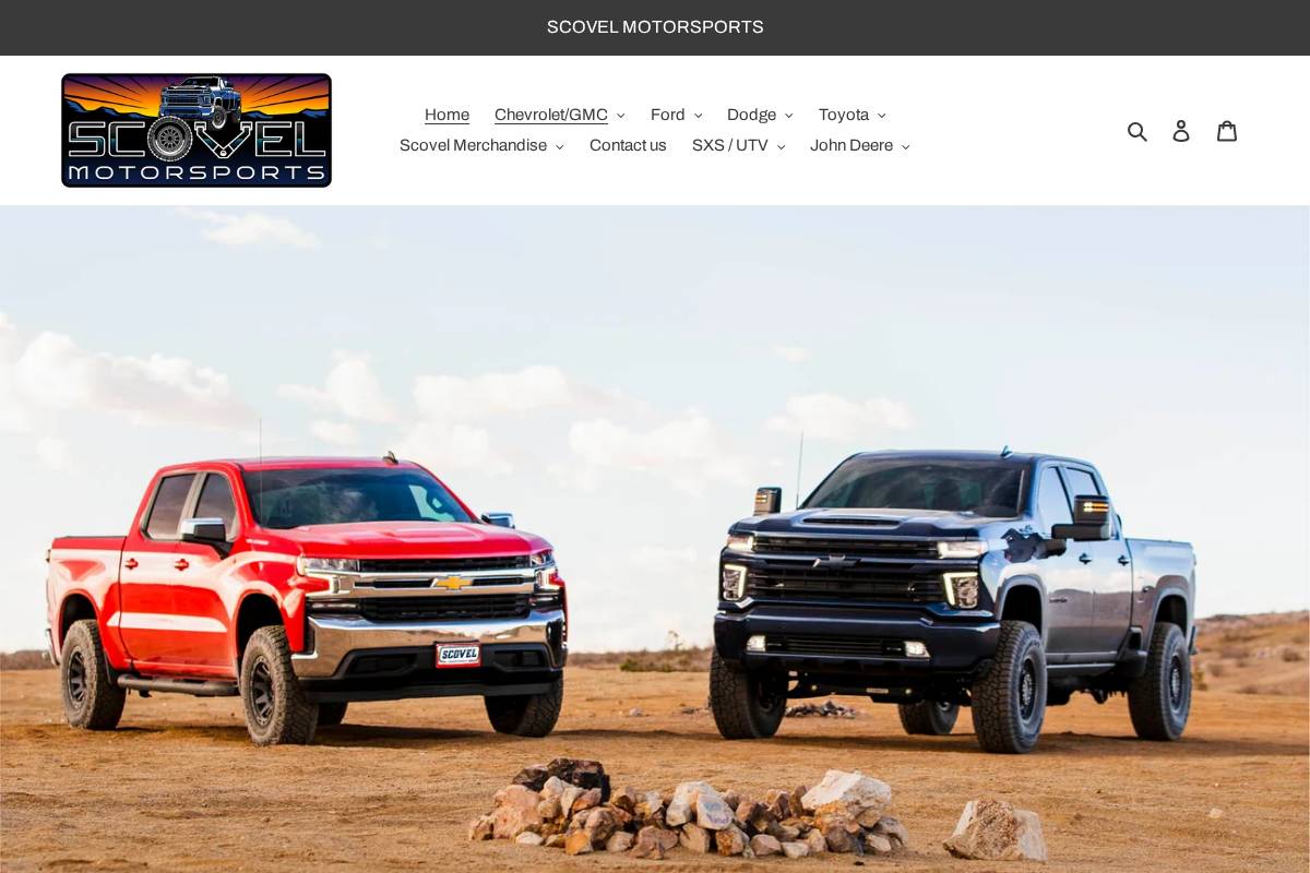 SCOVEL MOTORSPORTS homepage screenshot