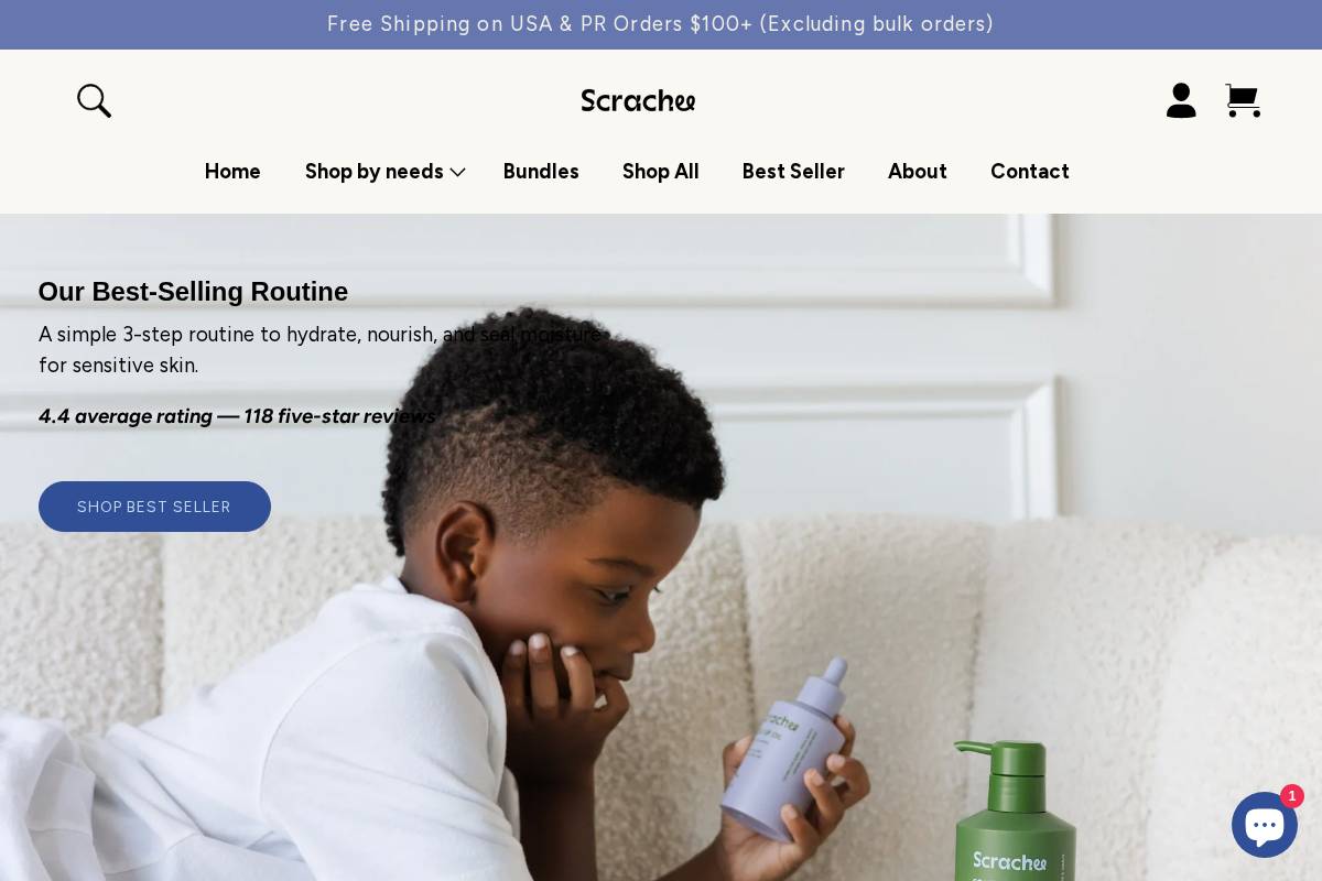 Scrachee homepage screenshot
