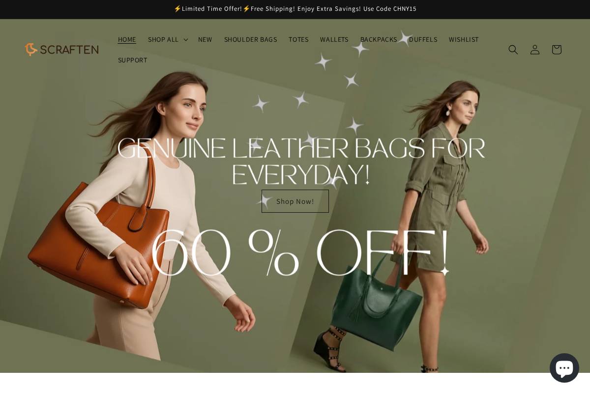 scraften.com homepage screenshot