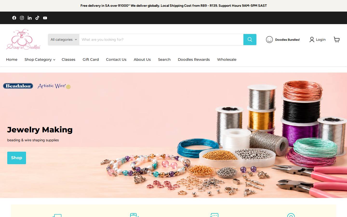 scrap-a-doodles.com homepage screenshot