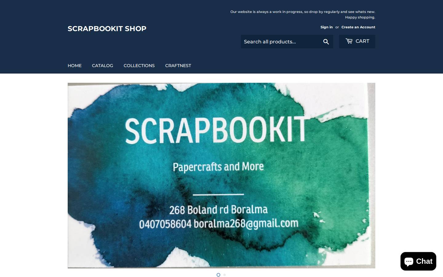 scrapbookitshop.com homepage screenshot