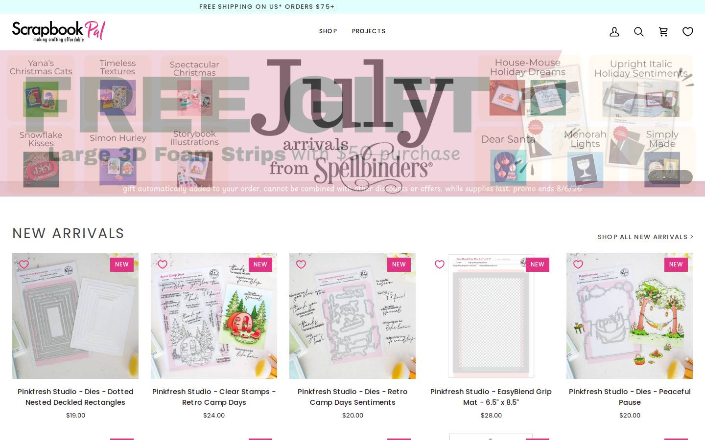 scrapbookpal.com homepage screenshot
