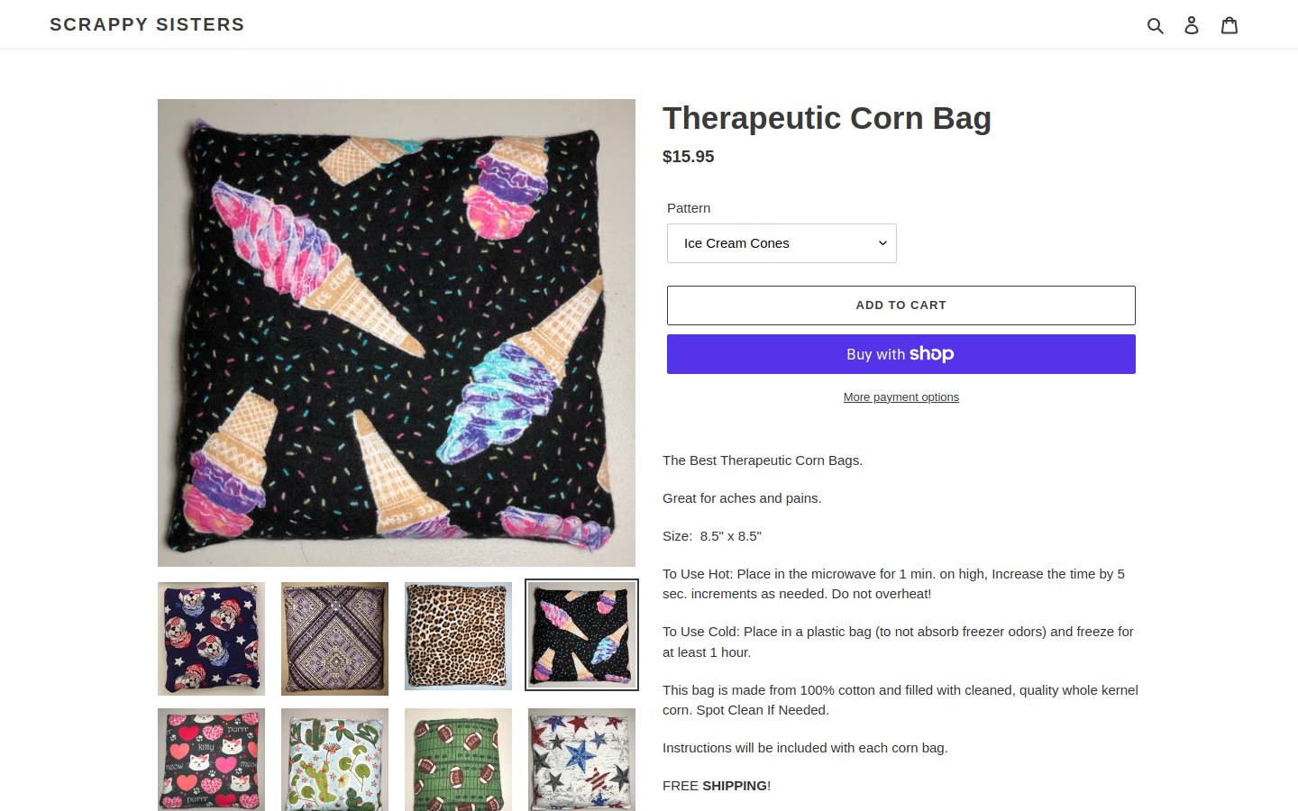 scrappysisters.shop homepage screenshot