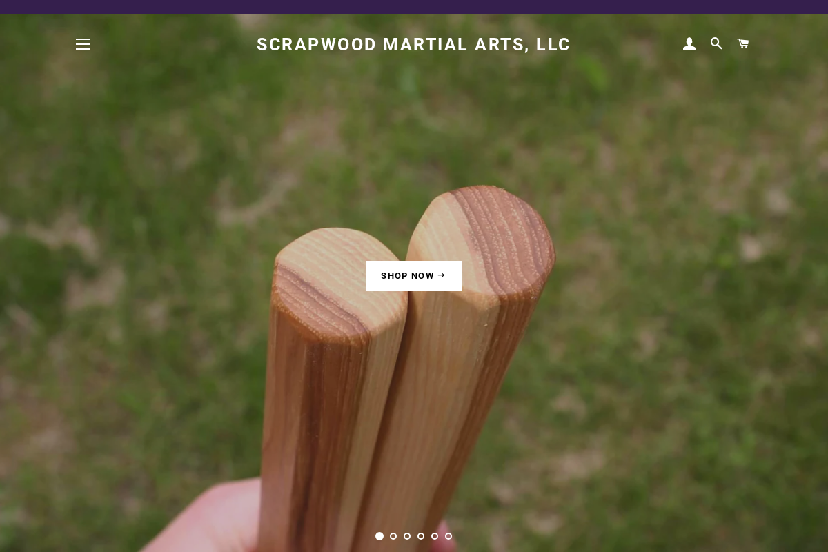 Scrapwood Martial Arts, LLC homepage screenshot