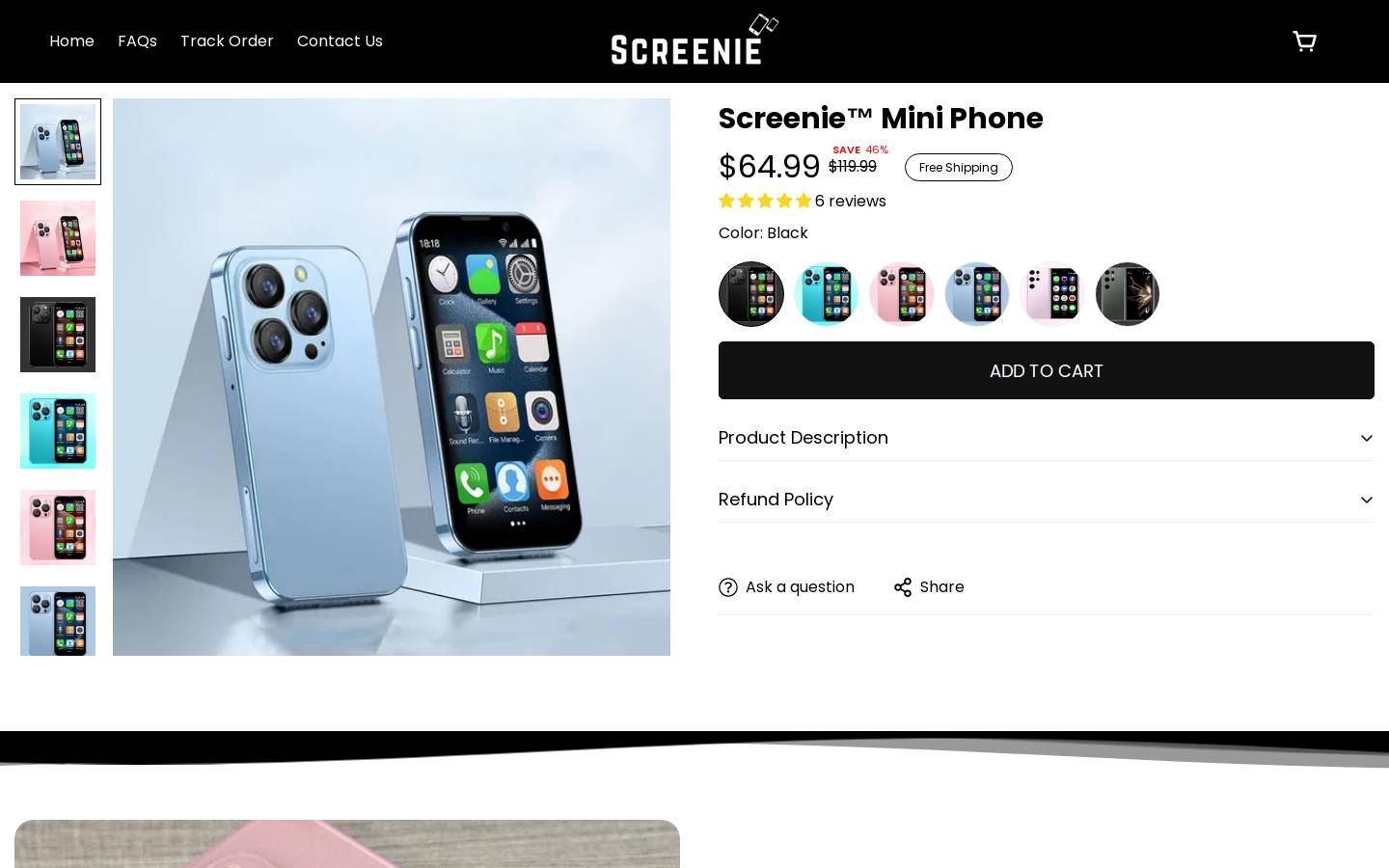 screenie.shop homepage screenshot
