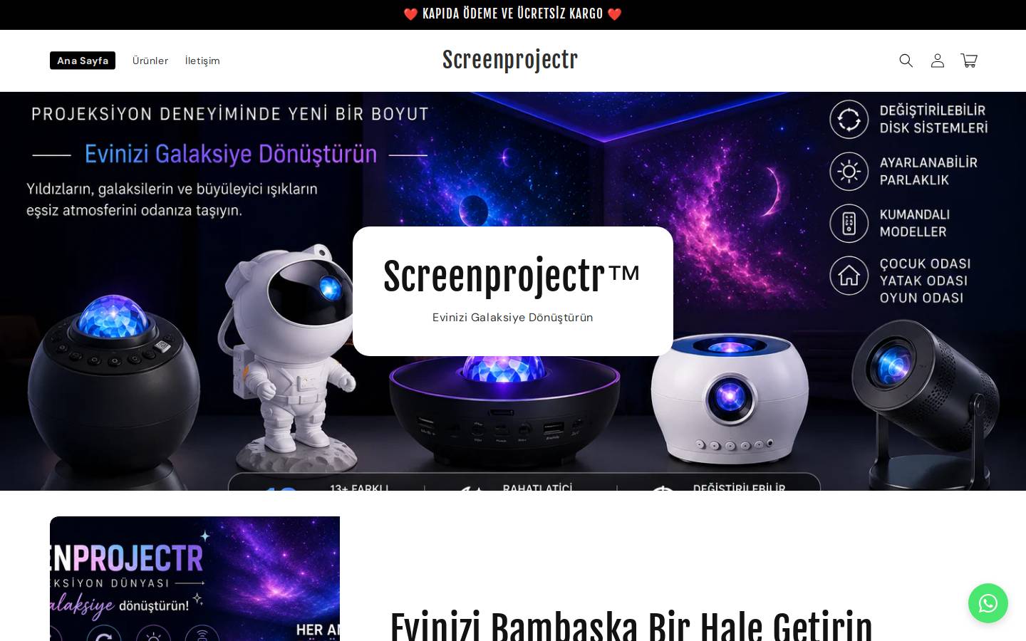 screenprojectr.shop homepage screenshot