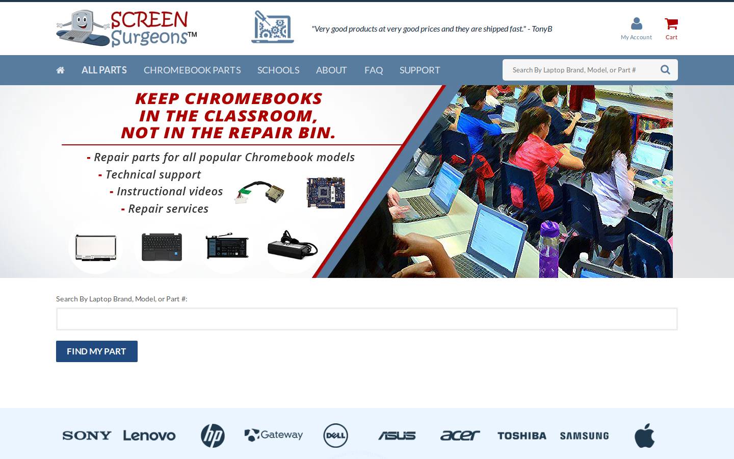 screensurgeons.com homepage screenshot