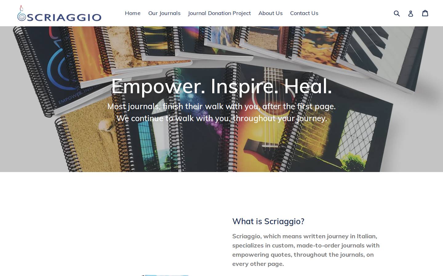 scriaggio.com homepage screenshot