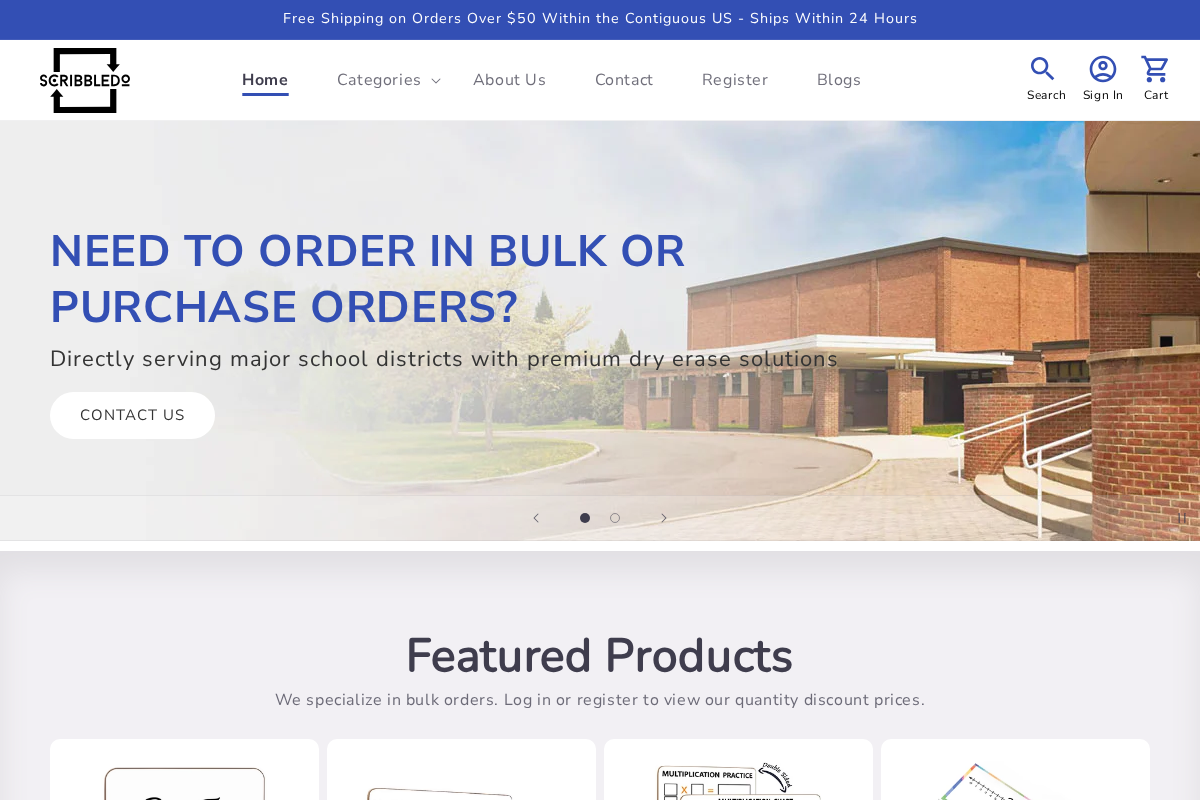 Scribbledo homepage screenshot