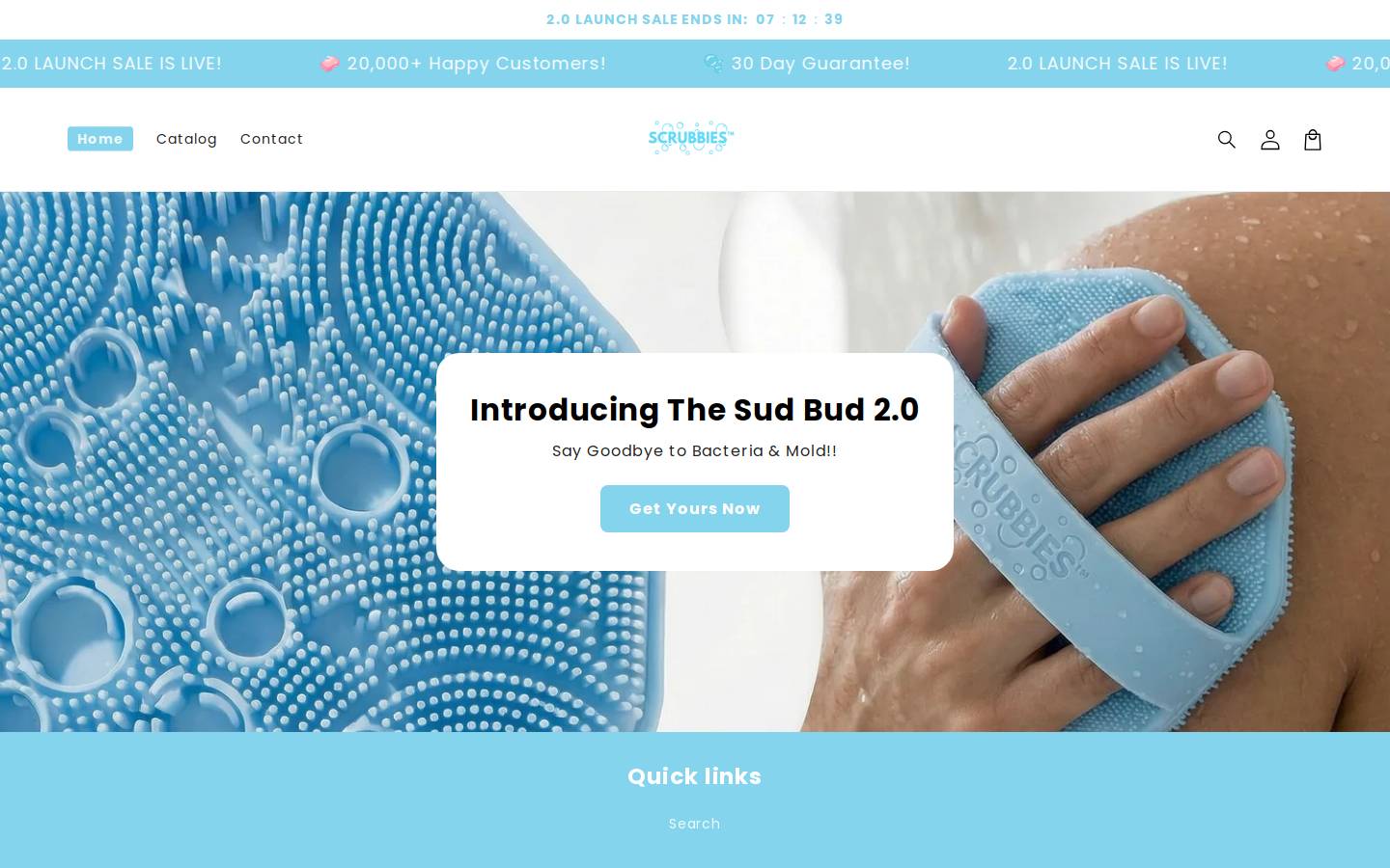 Scrubbies homepage screenshot