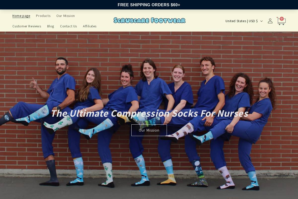 scrubcarefootwear.com homepage screenshot