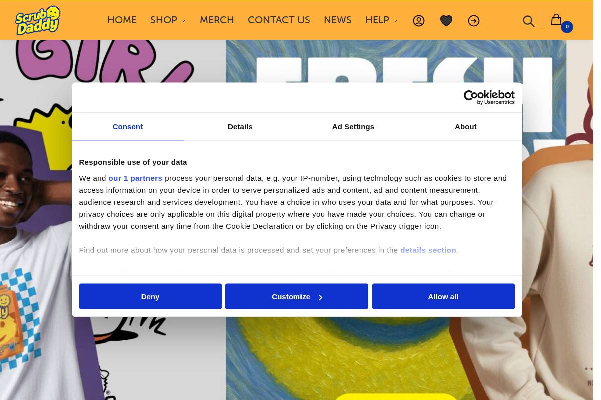 Scrubdaddy homepage screenshot