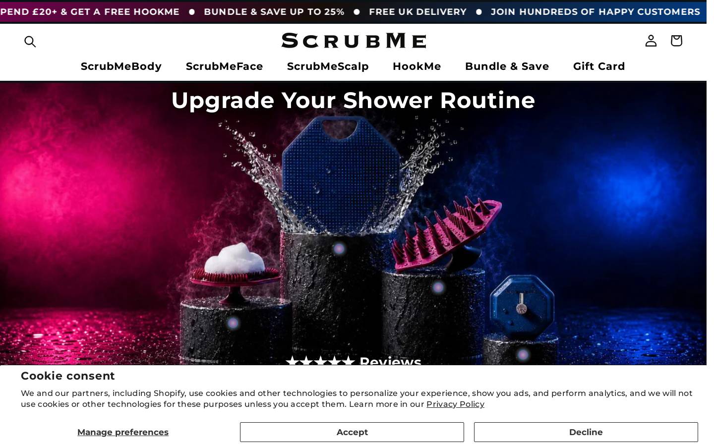 scrubme.co.uk homepage screenshot
