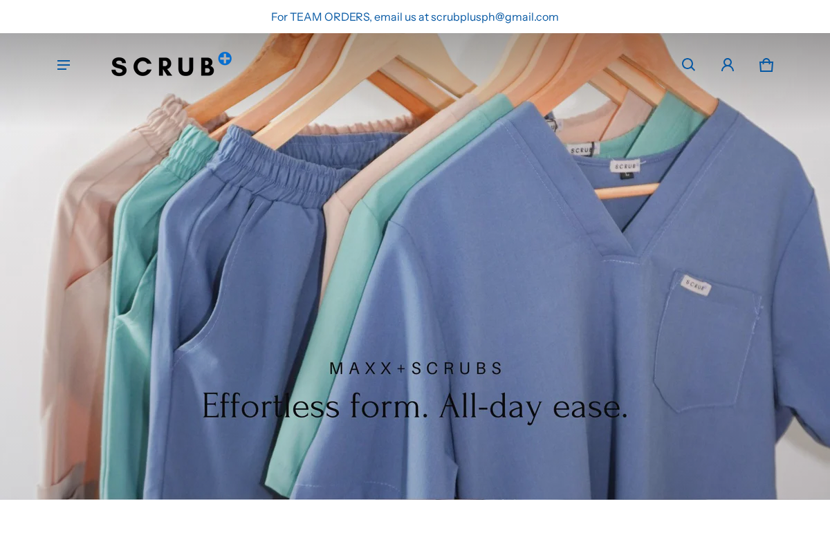 Scrub Plus homepage screenshot