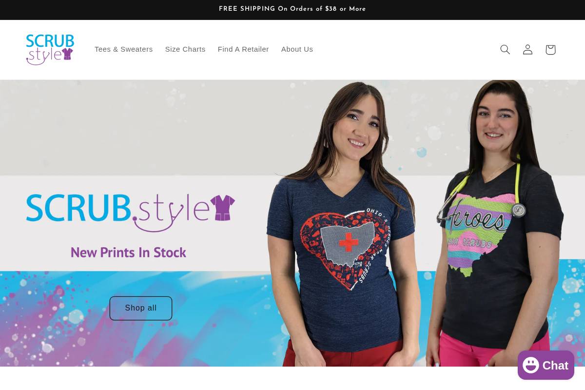 scrubstyle.com homepage screenshot