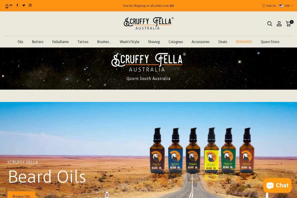 scruffyfella.com.au homepage screenshot