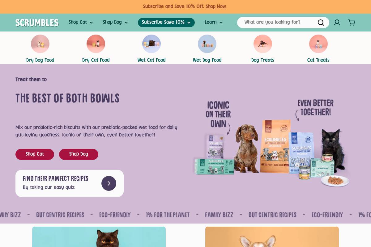 Scrumbles homepage screenshot