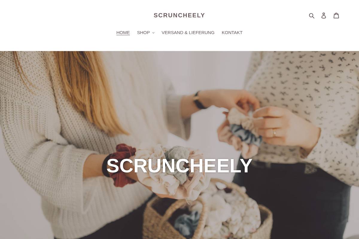 scruncheely.com homepage screenshot