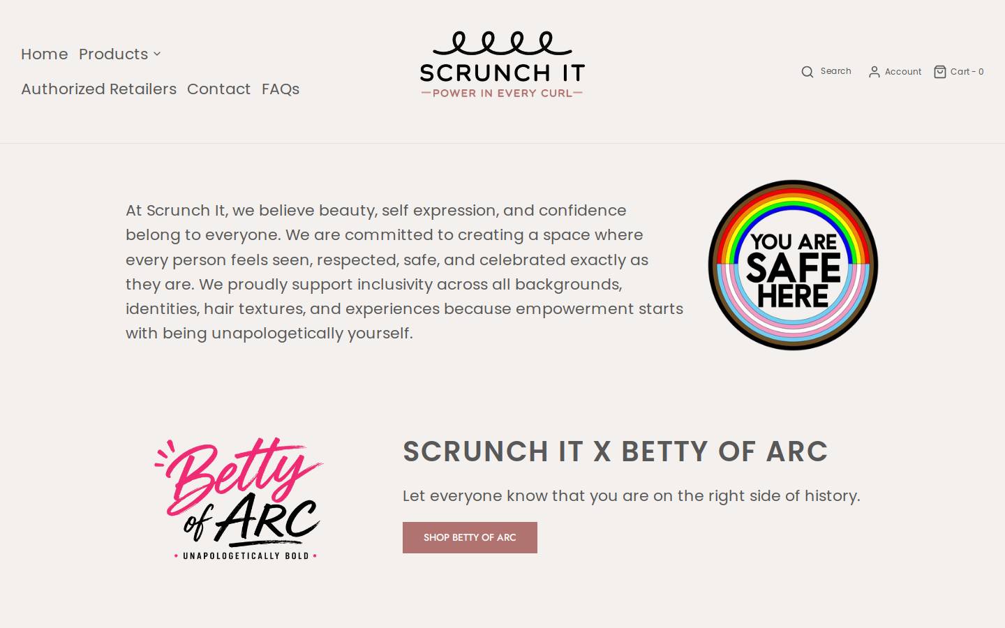 scrunchitcurl.com homepage screenshot