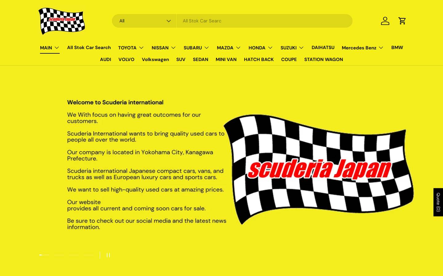 scuderiajp.com homepage screenshot