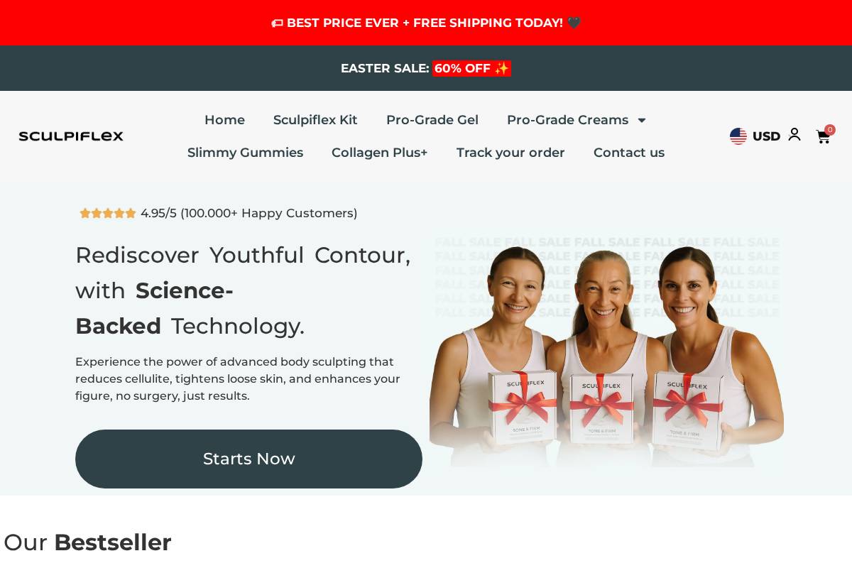 Sculpiflex homepage screenshot