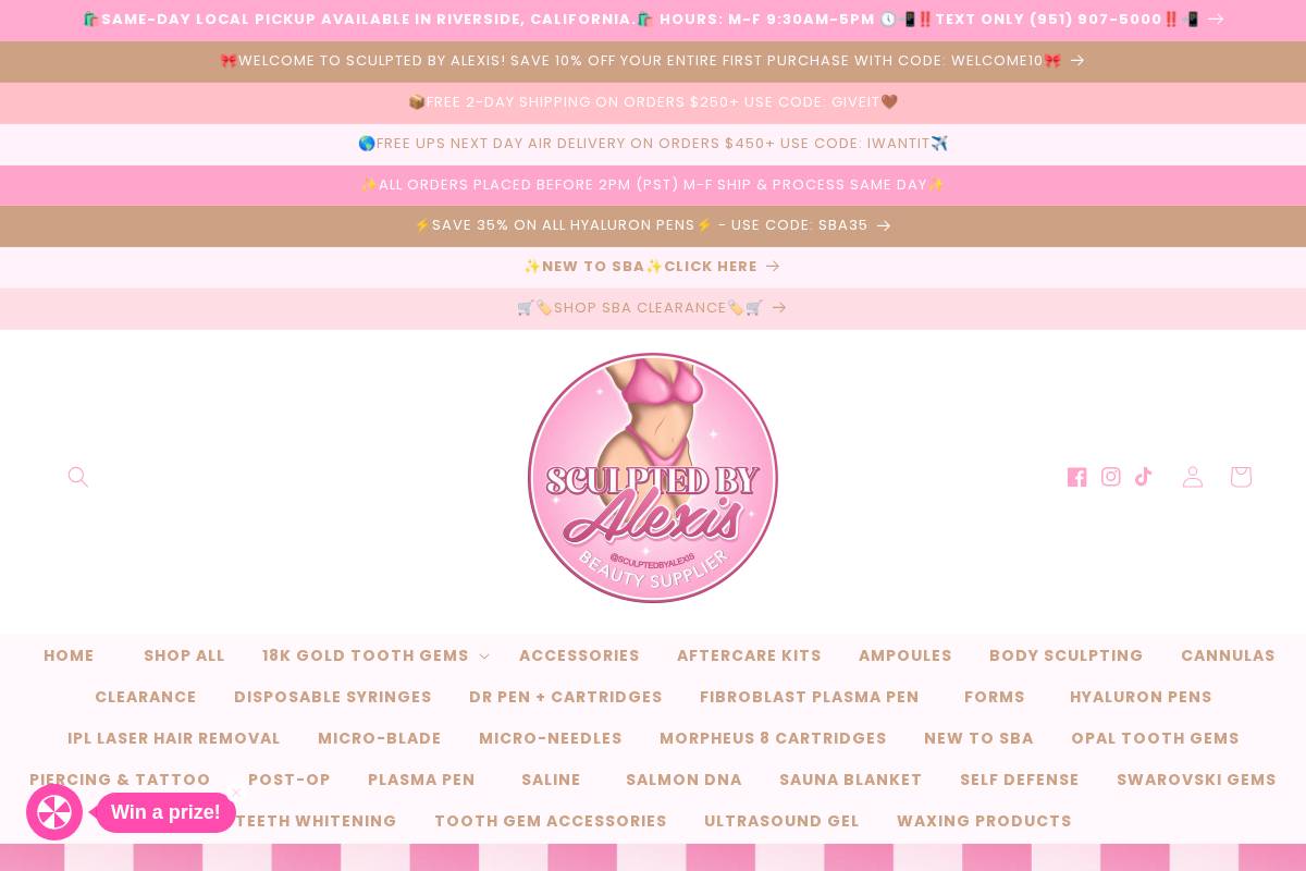 sculptedbyalexis.com homepage screenshot