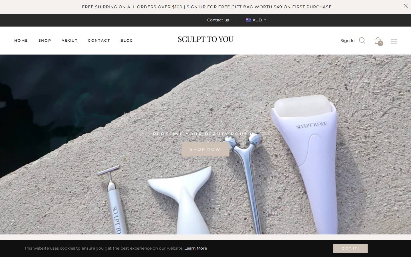 sculpttoyou.com.au homepage screenshot