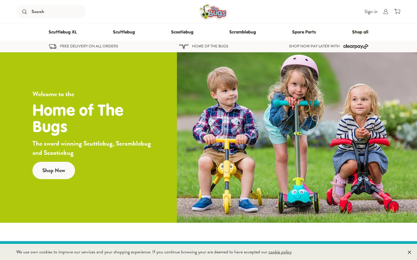 Scuttlebug homepage screenshot