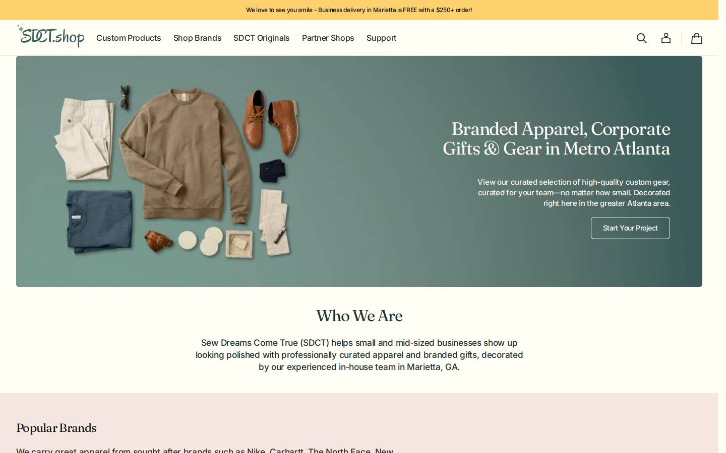 sdct.shop homepage screenshot