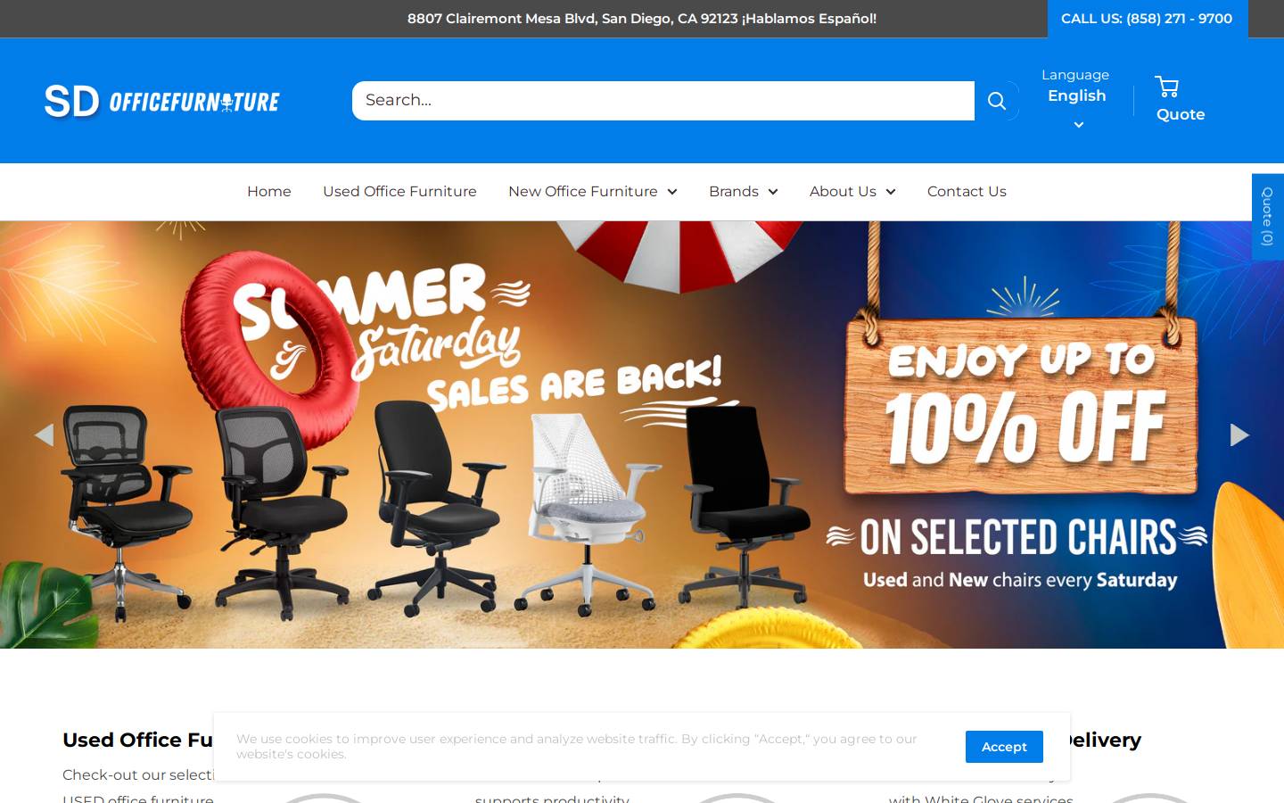 Office Furniture Outlet, Inc. homepage screenshot