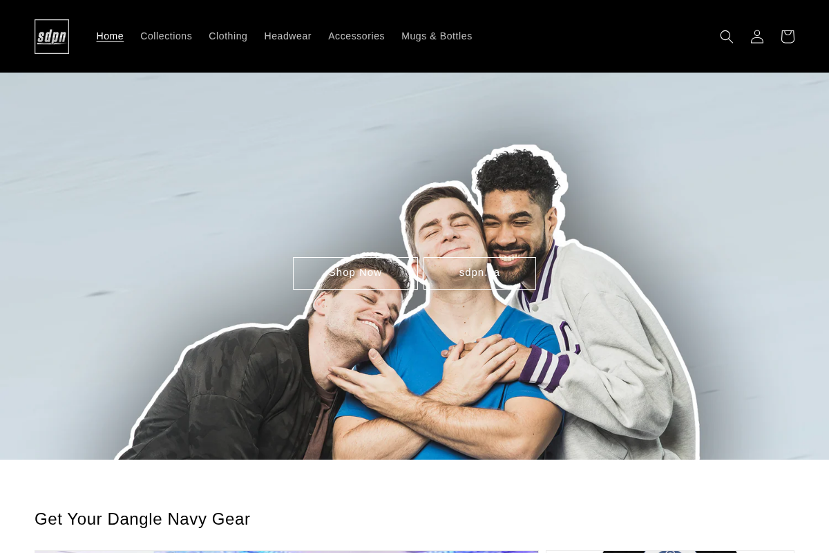 sdpn Shop homepage screenshot