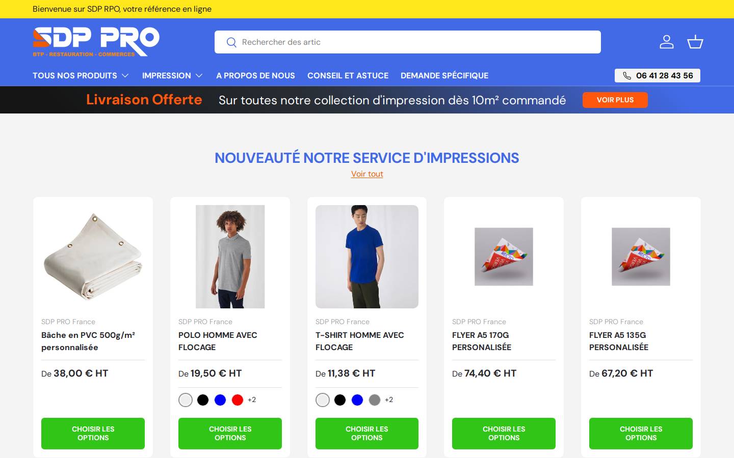 sdppro.fr homepage screenshot