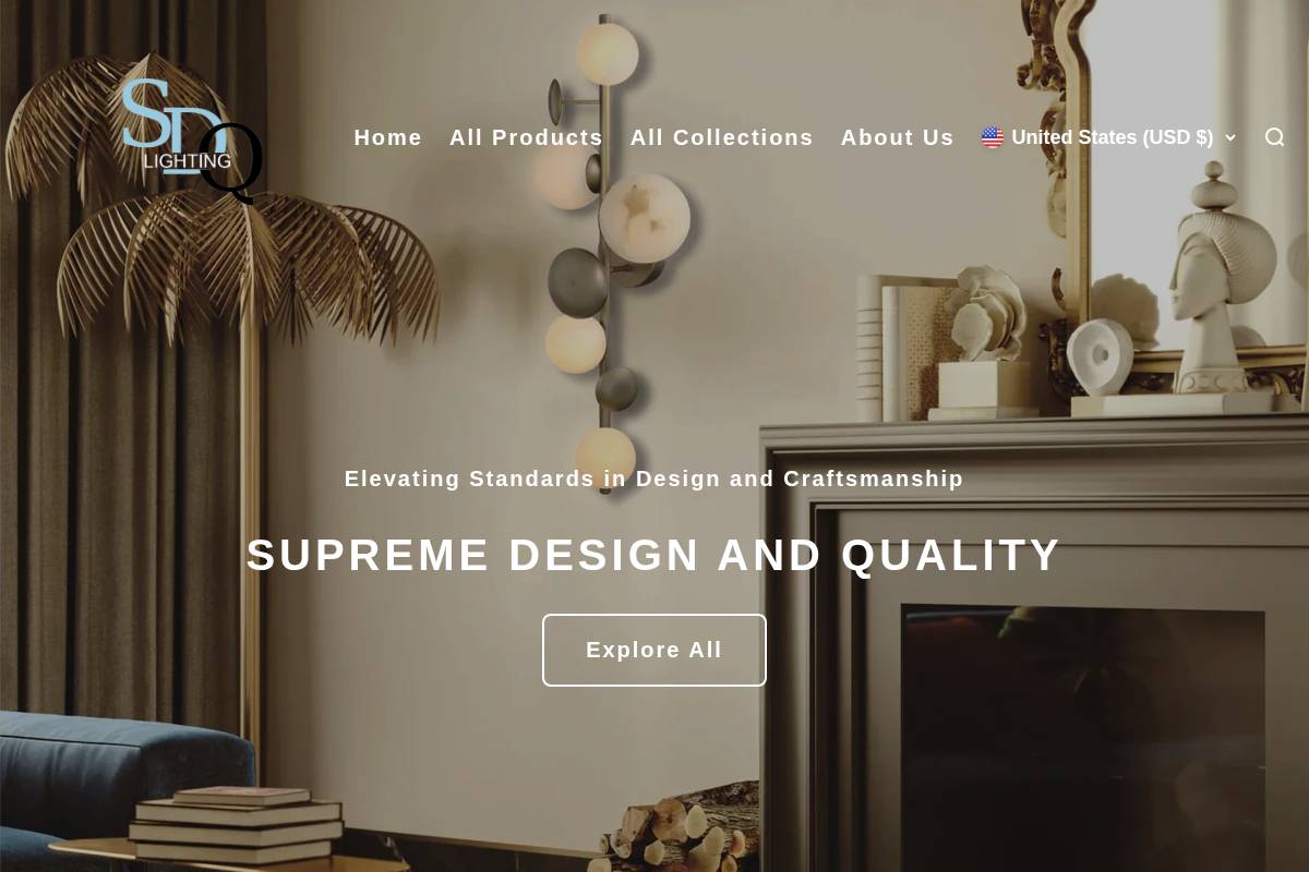 sdqlighting.com homepage screenshot